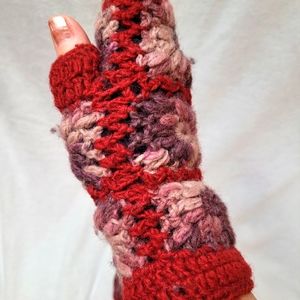 Wool Crochet Fingerless Gloves